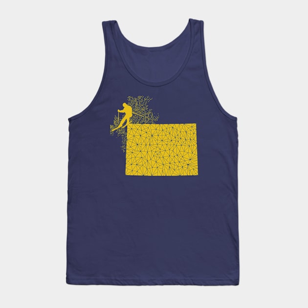 Ski Colorado Skier Tank Top by HungryDinoDesign